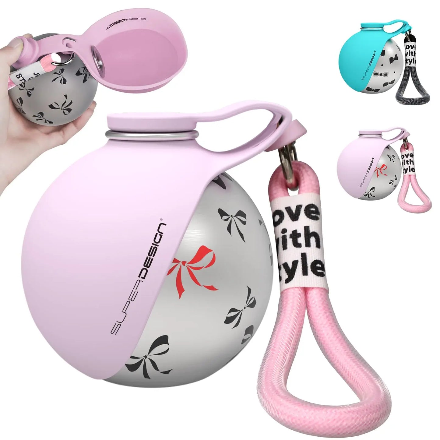 2-in-1 Stainless Steel Dog Water Bottle