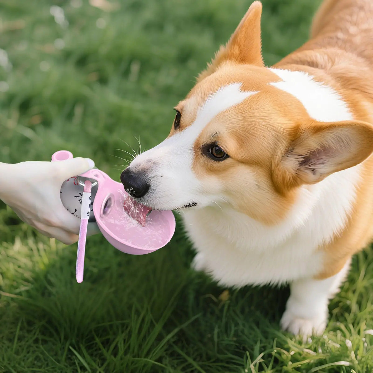 2-in-1 Stainless Steel Dog Water Bottle